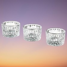 IKEA Smallspirea GLASS TEA LIGHT HOLDER 3 Pack Patterned + 3 Free Tea lights