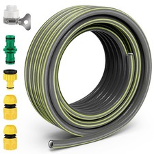 5M-50M Garden Hose Pipe Reinforced Braided PVC Outdoor Watering Hosepipe Reel