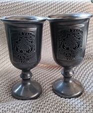 VTG Pair of Pewter Medieval