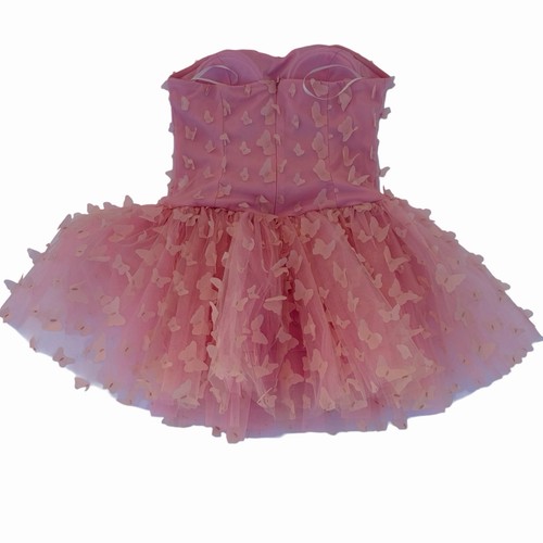 Pink butterfly corset - sm,