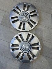 VW UP  1S0601147D Wheel Trim Hub Cap Cap X 2 Genuine
