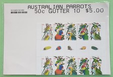 AUSTRALIAN PARROTS 50c GUTTER