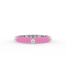 18K White Gold Stackable
