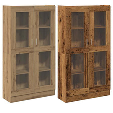 2 Door Vitrine Cabinet Bookshelf Book Stand Rack Book Display Cupboard Unit