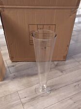 Tall Vase Clear Glass Trumpet Long Table Centerpiece 40cm.