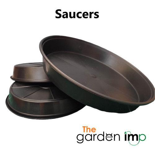 Plastic plant pot saucers - plastic,