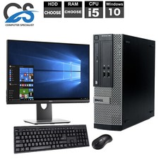 FAST COMPUTER DELL/HP i5 4th DESKTOP TOWER PC TFT SET 16GB RAM SSD & HDD WINS10
