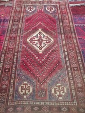Vintage Hand Knotted Middle Eastern Carpet Rug 100% Wool