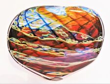 Large PETER LAYTON British Studio Art Glass vase  26cm wide  x  20cm tall