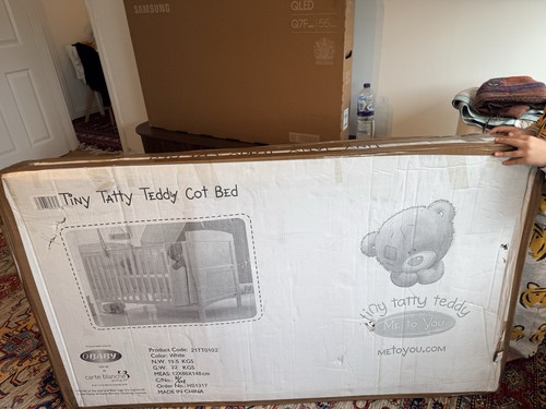 Obaby tiny tatty teddy cot - teddy, bed