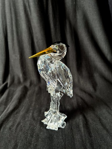 Swarovski crystal silver - crystal, heron