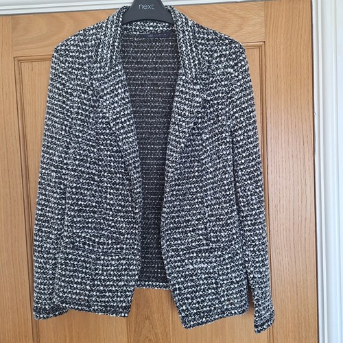 Ladies black white jacket - white,