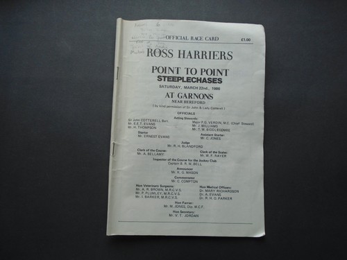Racecard ross harriers - racecard:,