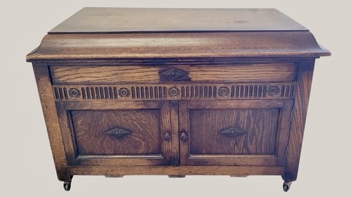 Antique ottoman storage unit - ottoman/,