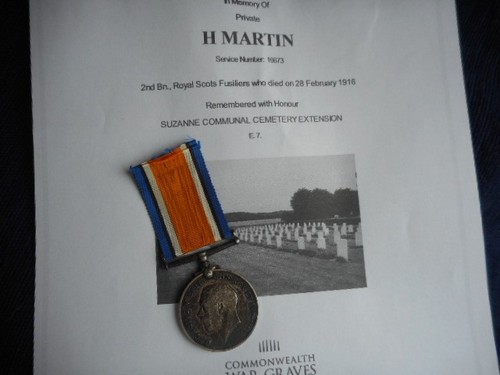Ww1 casualty medal martin - casualty, to