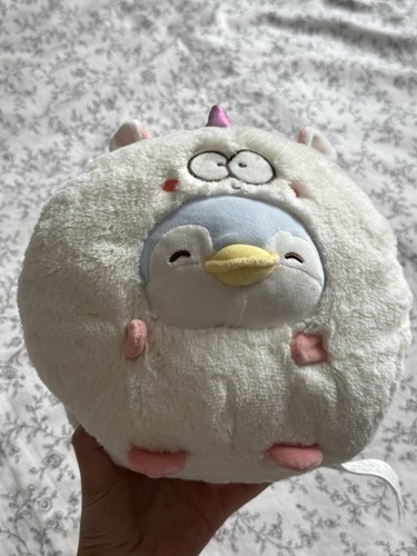 Round penguin plush white - plush, in