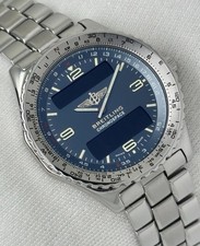 Breitling Chronospace Gents Watch Blue Dial 42mm Quartz Multifunction A56012