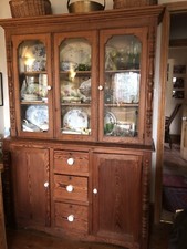 Antique victorian pine dresser - pine,