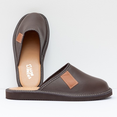 Men luxury leather slippers - men's,