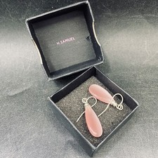 Drop Earrings Coral Pink Glass