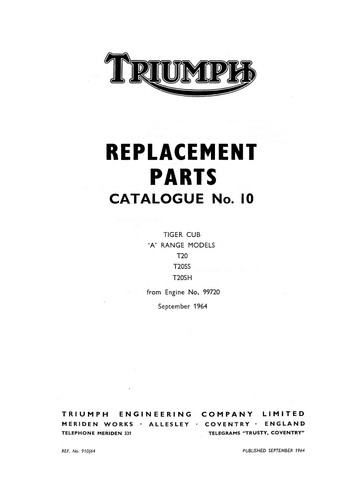 1965 triumph tiger cub - (1223),