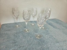 Stuart Crystal Blenheim Wine Glasses 8.5” Tall Set Of 6 Signed