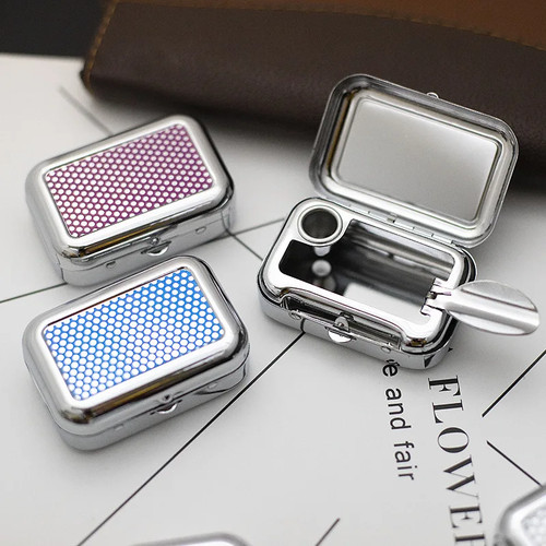 Portable metal mini ashtray - portable,
