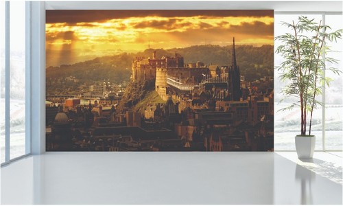 Edinburgh castle wall murals - castle,