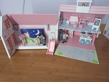 ELC Wooden Toy Dolls House with Rosebud School and Accessories