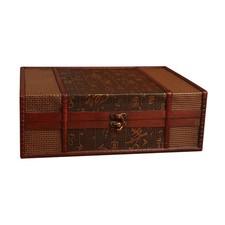  Large Wooden Box Decorative Vintage File Storage Boxes with Lids Jewelry