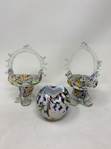 Art glass basket - art, set