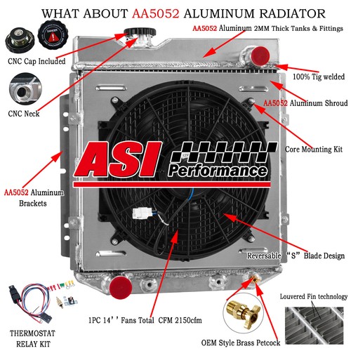 2row radiator shroud fan - radiator,