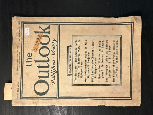 The outlook nov 1899 - nov.,