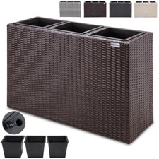 3 Section Poly Rattan Planter