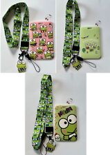 VARIOUS KEROPPI THEMED LANYARD & ID HOLDER FOR STUDENT OFFICE ETC CHOOSE DESIGN