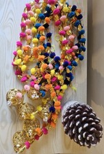 Multicolour Pompom With Beads