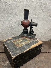 Antique German Magic Lantern Globe Projector Ernst Plank Boxed Optical Toy