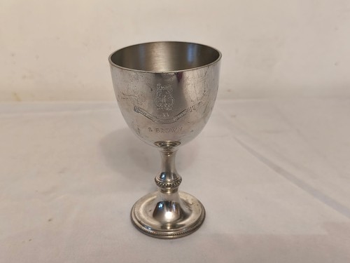Vintage goblet english pewter - goblet,