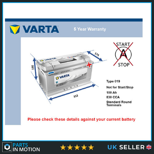 Car battery varta - varta, 019