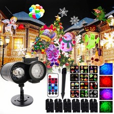 Christmas Laser Lights 12 Patterns Projector Lamp Home Outdoor Xmas Party Decor