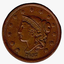 1837 USA Coronet Head One Cent