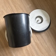 Worktop Mounted Waste Bin, Black & Silver, 30cm High X 28cm Wide