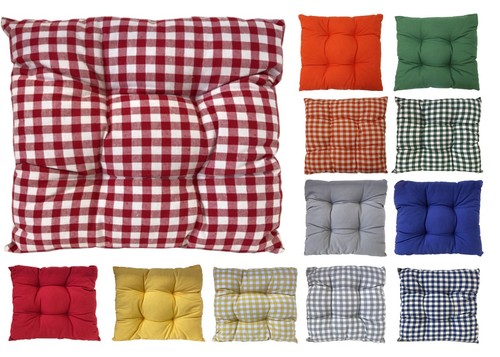 Gingham dining chair seat pad - gingham,