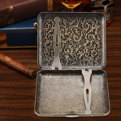 Retro metal cigarette box - box, case