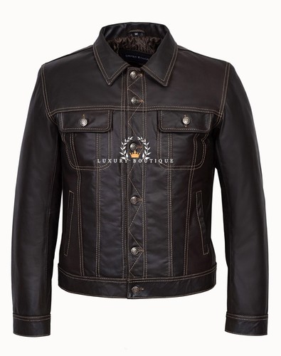 Trucker mens skipper - mens, leather