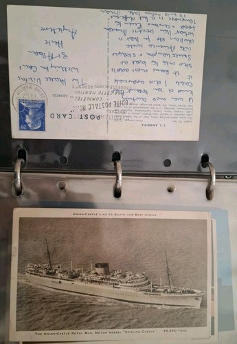 Original ocean liner postcard - ocean,
