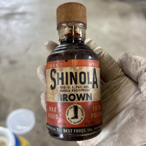 Vintage cork top shinola - cork, brown