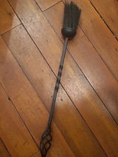 Fireside hearth Brush ,Bakaware, Twisted Top Metal Handle