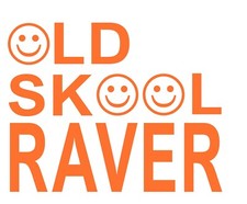 Old Skool raver sticker ,EDM