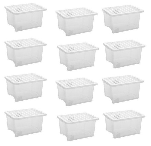 Clear plastic storage - plastic, boxes